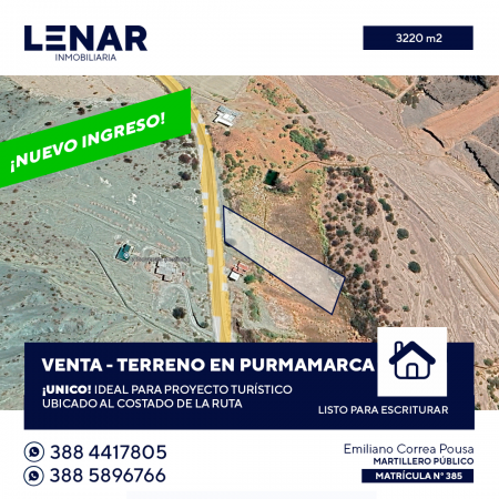 TERRENO EN PURMAMARCA